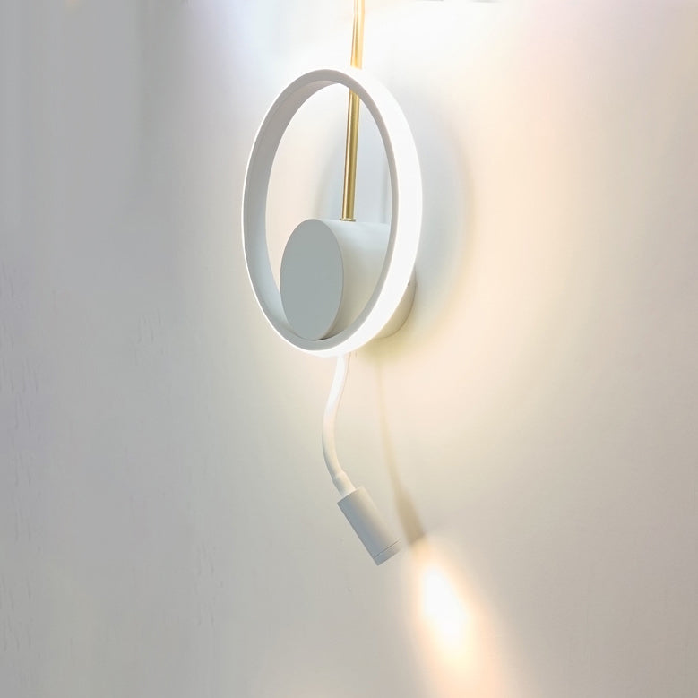 Moderne minimalistische runde Blatt Eisen Aluminium Acryl LED Wandleuchte Lampe für Wohnzimmer 