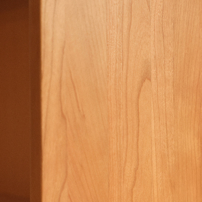 Table de nuit cube en bois massif rétro contemporain avec 1 tiroir pour chambre à coucher 
