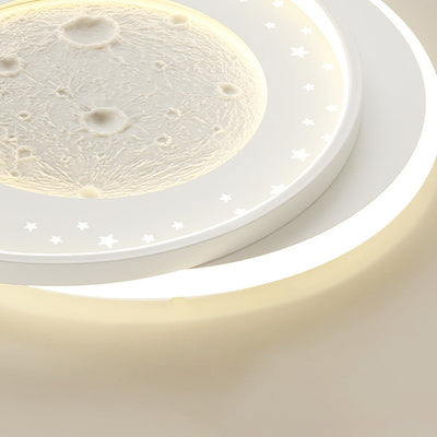 Zeitgenössische Nordic Eisen Acryl Planet Mond Runde Dreieck LED Unterputz Deckenleuchte Für Schlafzimmer 