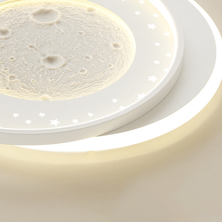 Zeitgenössische Nordic Eisen Acryl Planet Mond Runde Dreieck LED Unterputz Deckenleuchte Für Schlafzimmer 