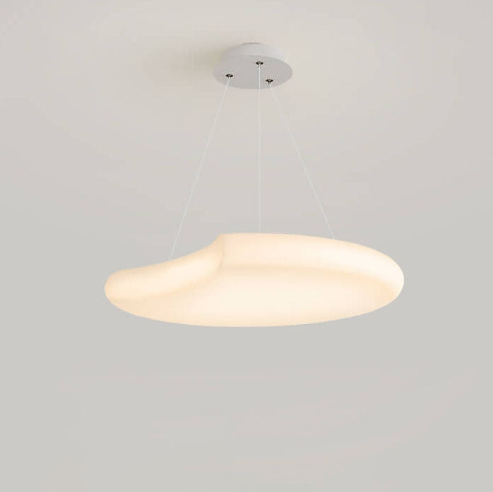 Suspension LED avec abat-jour en forme de lune créative scandinave PE 