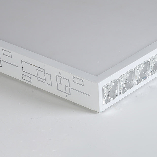 Zeitgenössische skandinavische quadratische Eisen-Acryl-LED-Unterputzdecke für Wohnzimmer