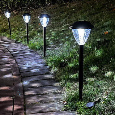 Solar Waterproof Cone Plastic Ground Insert LED Outdoor Landscape Light