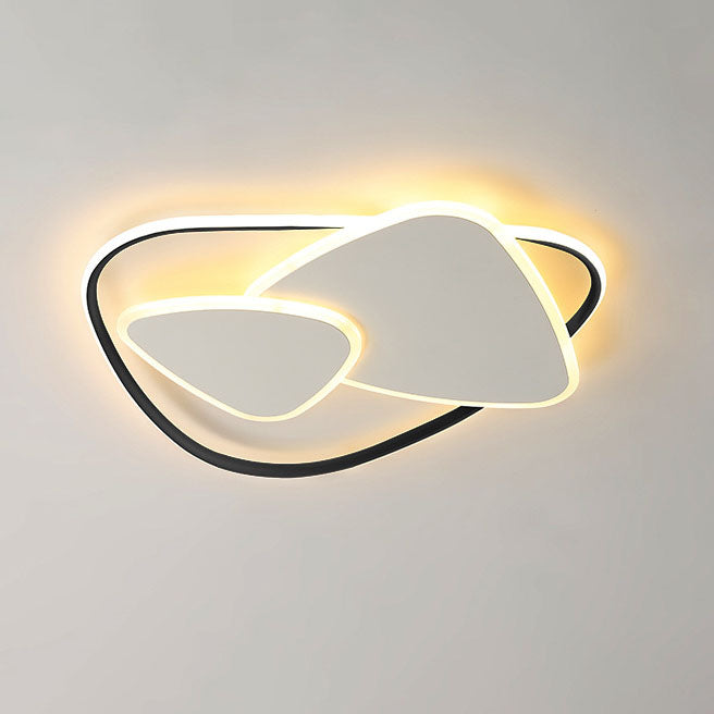 Moderne minimalistische Dreieck Aluminium Eisen Acryl LED Deckenleuchte für Schlafzimmer 
