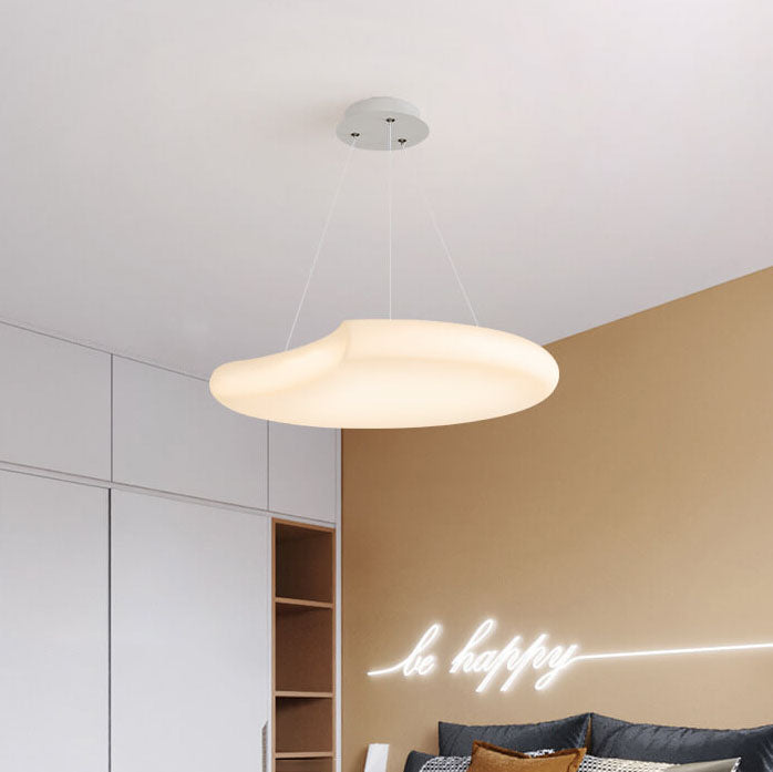 Suspension LED avec abat-jour en forme de lune créative scandinave PE 