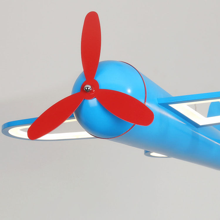 Zeitgenössische kreative Flugzeug Eisen Acryl LED Pendelleuchte für Schlafzimmer 