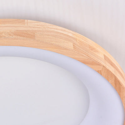 Plafonnier LED en chêne acrylique moderne et minimaliste pour salon 