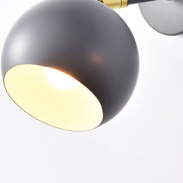 Abat-jour en fer moderne avec châssis rond rotatif, applique murale à 1 lumière 