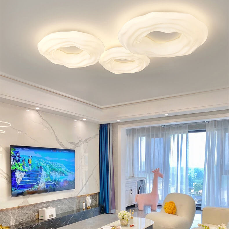 Plafonnier LED Nordic Iron Cookies contemporain pour chambre 