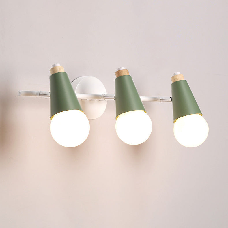 Moderne Einfachheit Holz Eisen Horn Kegel 1/2/3 Licht Wand Leuchte Lampe Für Nacht 