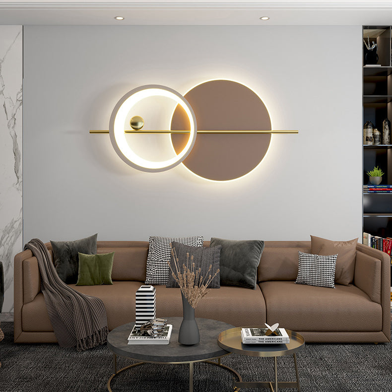 Moderne minimalistische runde Eisen Acryl LED Wandleuchte Lampe für Schlafzimmer 