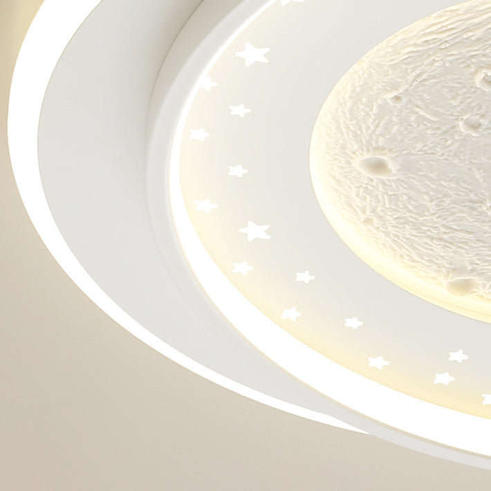 Zeitgenössische Nordic Eisen Acryl Planet Mond Runde Dreieck LED Unterputz Deckenleuchte Für Schlafzimmer 