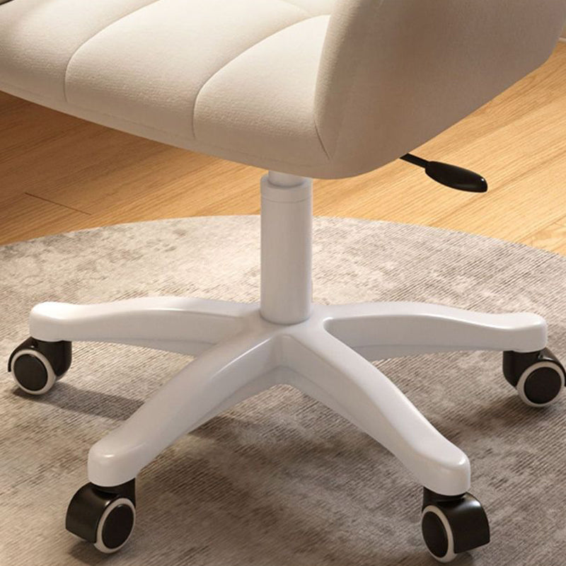 Moderner minimalistischer quadratischer Rücken Samt Baumwolle Nylon Schreibtischstuhl Rückenlehne Armlehne für Home Office 