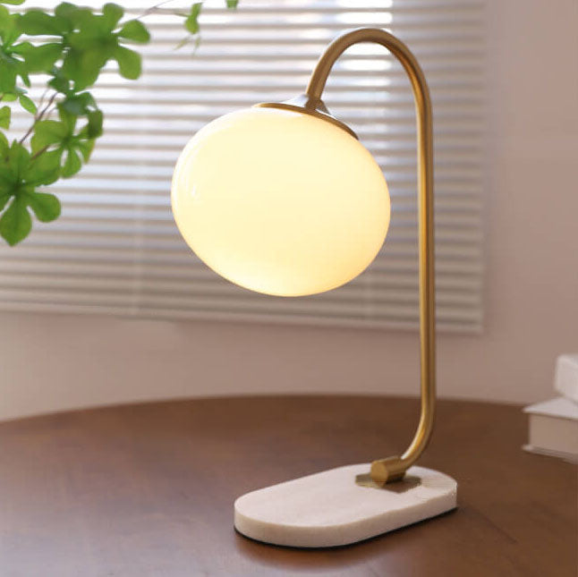 Lámpara de Mesa de Esfera de Vidrio Nostálgica Minimalista Nórdica de 1 Luz 