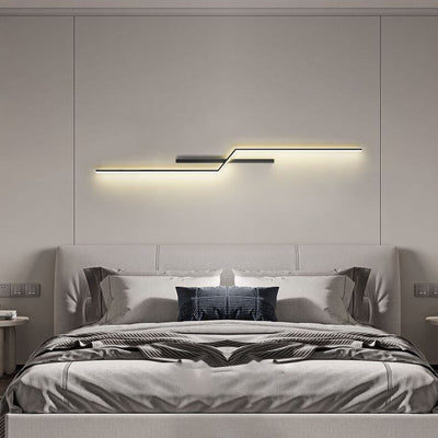 Modern Minimalist Geometry Lines Aluminum LED Wall Sconce Lamp