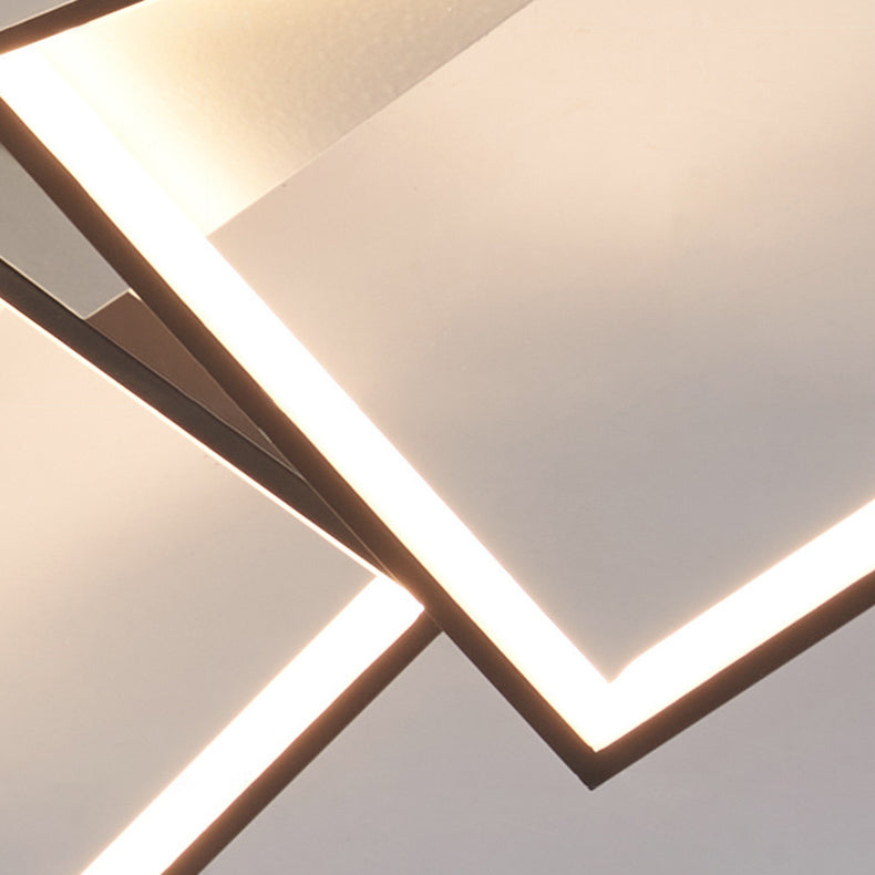 Moderne minimalistische Dreieck Patchwork Quadrat Rechteck Aluminium Eisen Silikon LED Unterputz Deckenleuchte für Schlafzimmer 