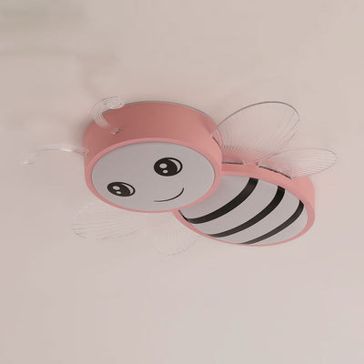 Modern Art Deco Bee Acrylic Iron LED Flush Mount Ceiling Light For Living Room