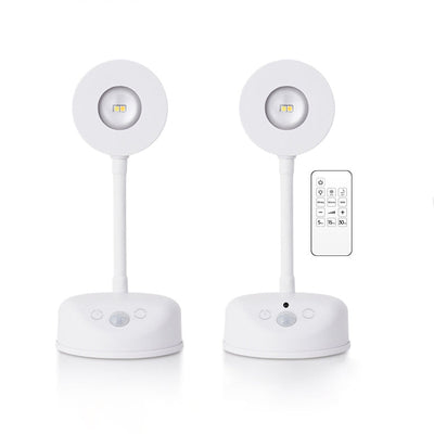 Lampe murale à détection de mouvement LED rechargeable en ABS rond étanche à la simplicité moderne pour patio extérieur 