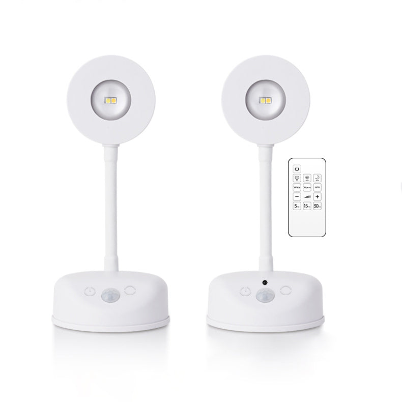 Lampe murale à détection de mouvement LED rechargeable en ABS rond étanche à la simplicité moderne pour patio extérieur 