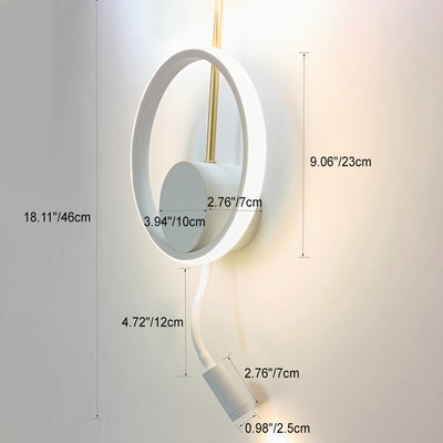 Moderne minimalistische runde Blatt Eisen Aluminium Acryl LED Wandleuchte Lampe für Wohnzimmer 