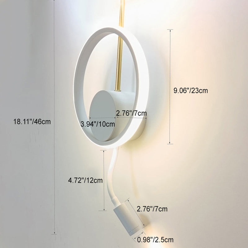 Moderne minimalistische runde Blatt Eisen Aluminium Acryl LED Wandleuchte Lampe für Wohnzimmer 