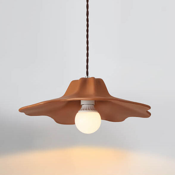 Traditional French Resin Umbrella Shape Geometry 1-Light Pendant Light for Living Room