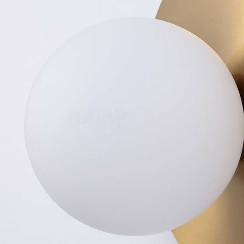 Moderne minimalistische runde Kugel Eisen Glas 1-Licht Wandleuchte Lampe für Wohnzimmer 