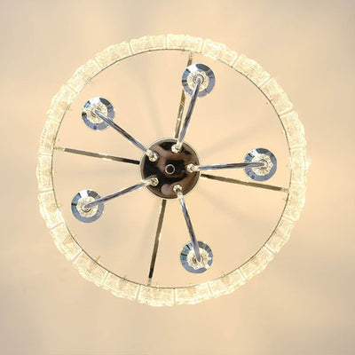 Porte-bougie rond en verre et fer traditionnel français 4/5/6 Lumières Lustres pour chambre 