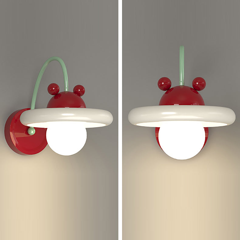 Zeitgenössische kreative Kegel Doppelschicht Scheibe Eisen Glas 1-Licht Wandleuchte Lampe für Wohnzimmer 
