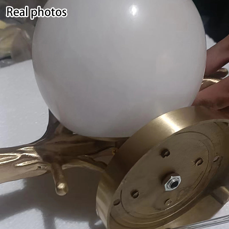 Creative Luxury Brass Lucite Tree Branch 1-Light Wall Sconce Lamp