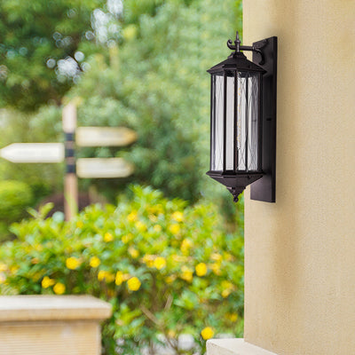 European Wrought Iron Outdoor Waterproof 1-Light Wall Sconce Lamp