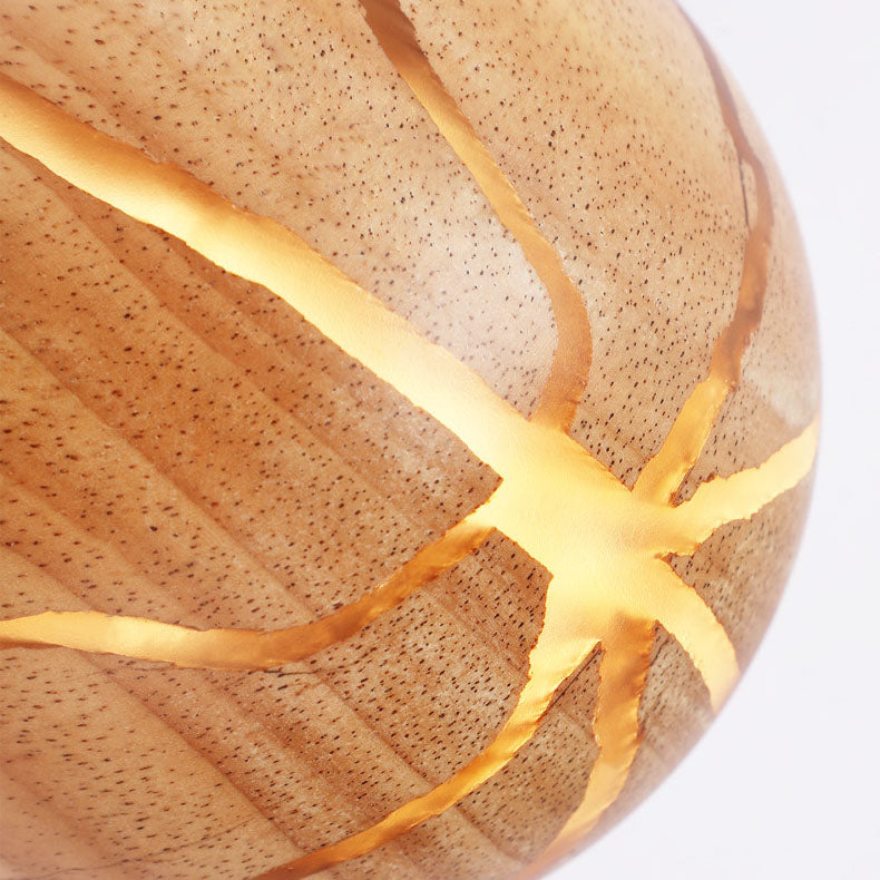 Moderne minimalistische geometrische Quader geknackt Holzmaserung LED Wandleuchte Lampe für Wohnzimmer 