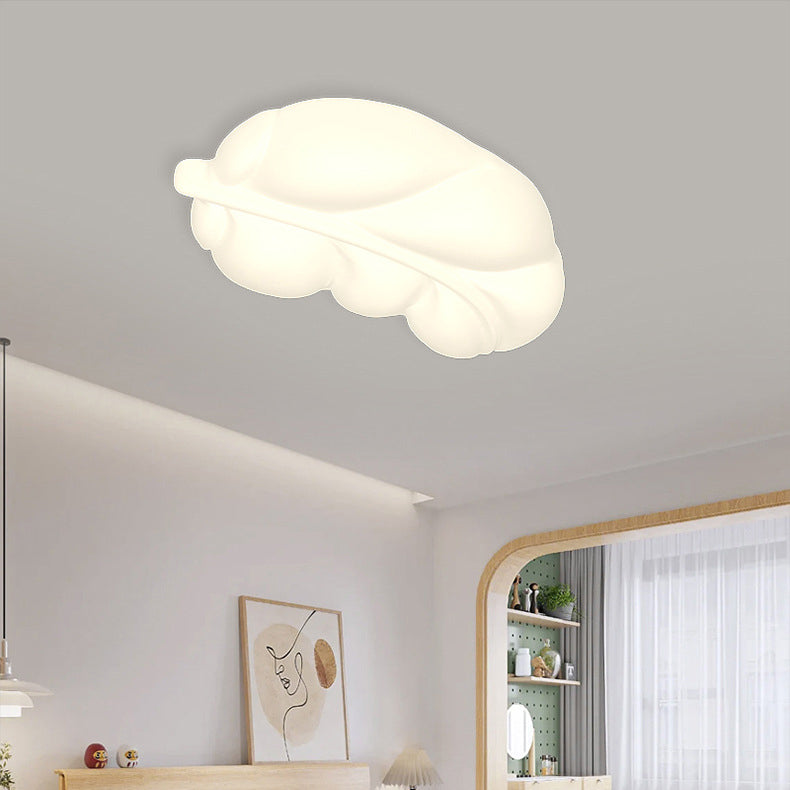 Zeitgenössische nordische PE-Blätter-Deckenleuchte mit LED-Unterputz für Schlafzimmer 