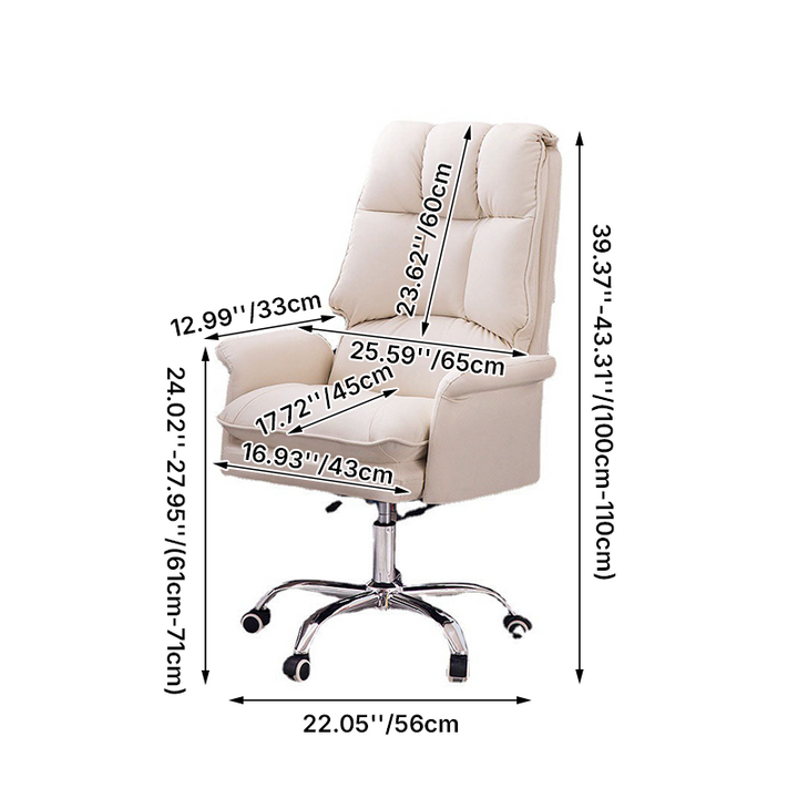 Modern Minimalist Square Rectangular Faux Leather Steel Desk Chair Backrest Armrest For Home Office