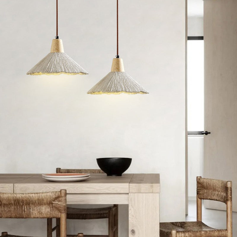 Contemporain Bar à Parapluies Scandinave Ciment Texturé Suspension 1 Lumière Pour Salon 