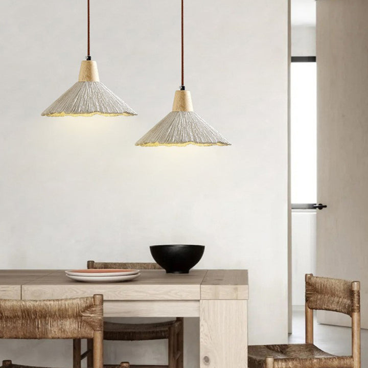 Contemporain Bar à Parapluies Scandinave Ciment Texturé Suspension 1 Lumière Pour Salon 