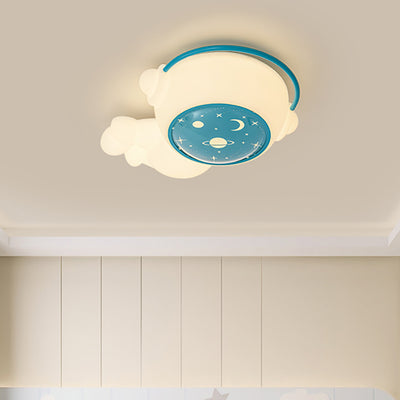 Luz de techo LED de montaje empotrado de hierro plástico redondo de estrella de dibujos animados creativa contemporánea para dormitorio 
