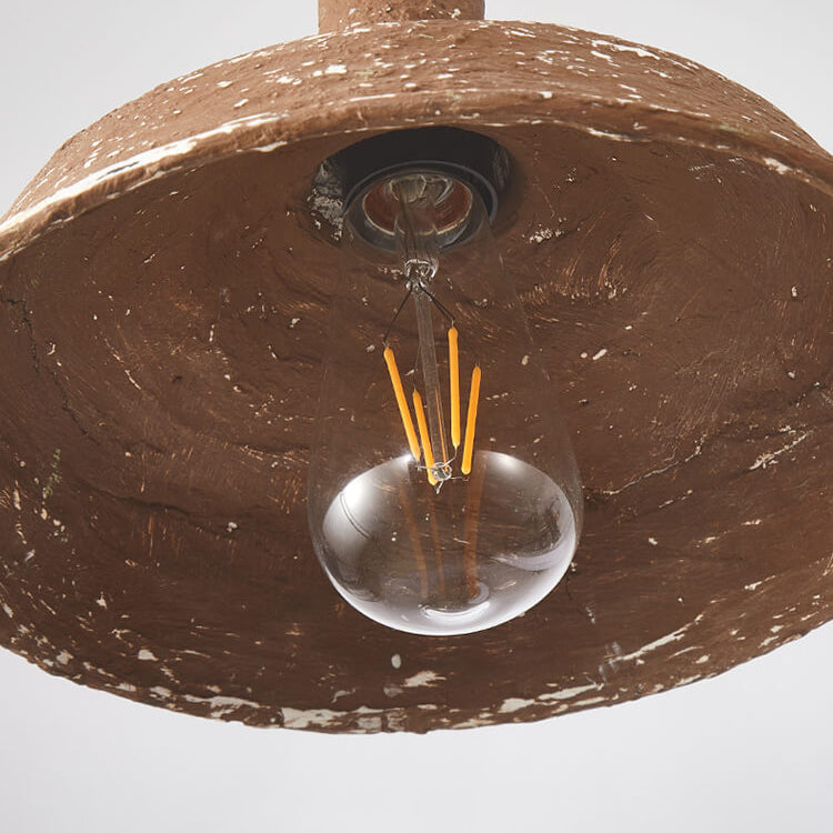 Industrial Wabi-sabi Pot Lid Iron 1-Light Pendant Light