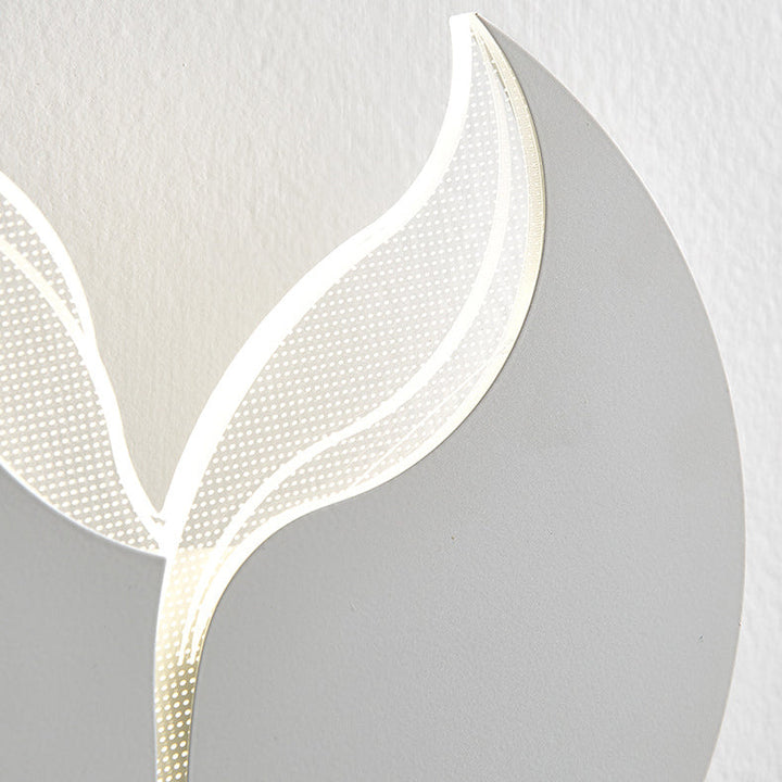 Zeitgenössische kreative Eisen Acryl Sapling Schatten LED Wandleuchte Lampe für Schlafzimmer 