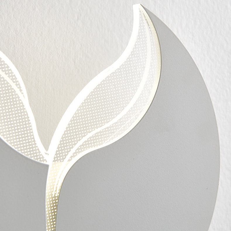 Zeitgenössische kreative Eisen Acryl Sapling Schatten LED Wandleuchte Lampe für Schlafzimmer 