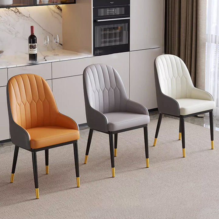 Contemporary Nordic Elliptical Rock Slab Oak Wood Glass Dining Table &amp; Chair Set For 4 Seats