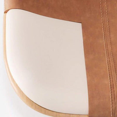 Zeitgenössischer Luxus geschwungener Leder höhenverstellbarer Drehbarhocker mit Rückenlehne und Fußstütze für Esszimmer 
