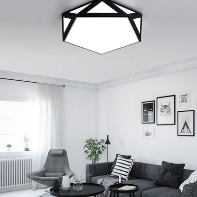 Moderne Einfachheit Openwork Diamant Acryl Schatten LED Unterputz Deckenleuchte Für Wohnzimmer 