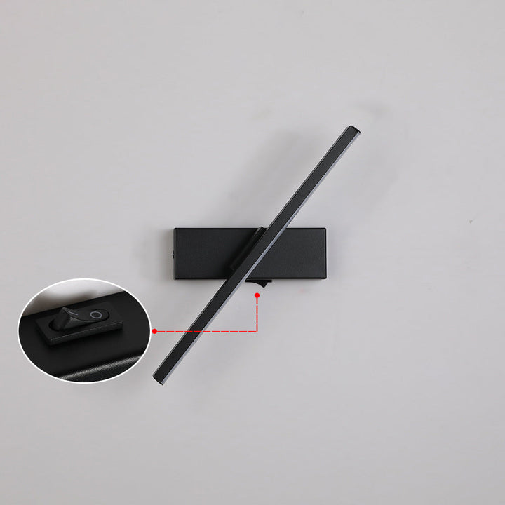 Modern Simplicity Strip Rectangle Aluminum Iron Silicone LED Wall Sconce Lamp For Bedroom