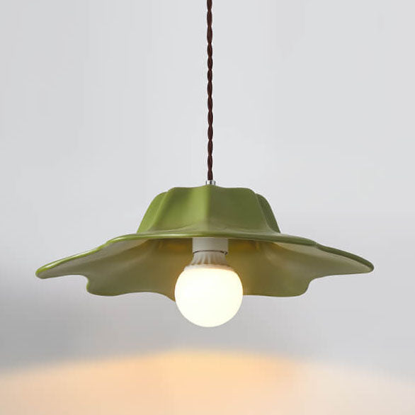 Nordic Vintage Resin Umbrella Shape Geometry 1-Light Pendant Light