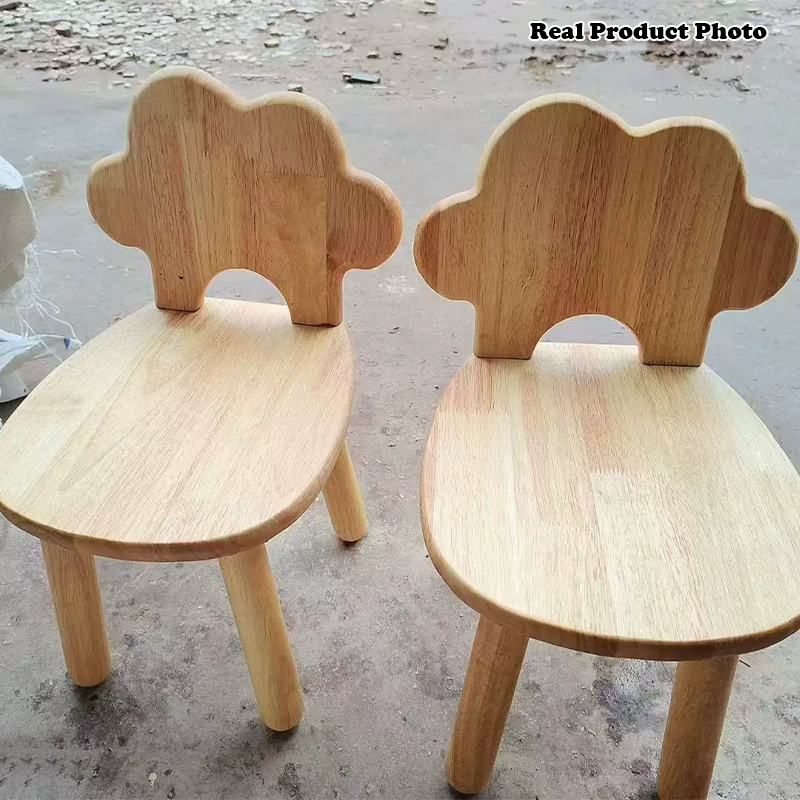 Contemporary Creative Cylindrical Cloud-Shaped Kids Rubberwood Multi-layer Plywood Low Stool Backrest Armless For Living Room