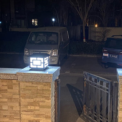 مصباح LED للإضاءة الخارجية بتصميم فانوس مربع مصنوع من الأكريليك وABS المقاوم للماء وفقًا للتقويم الشمسي الصيني التقليدي للإضاءة في الفناء الخارجي 