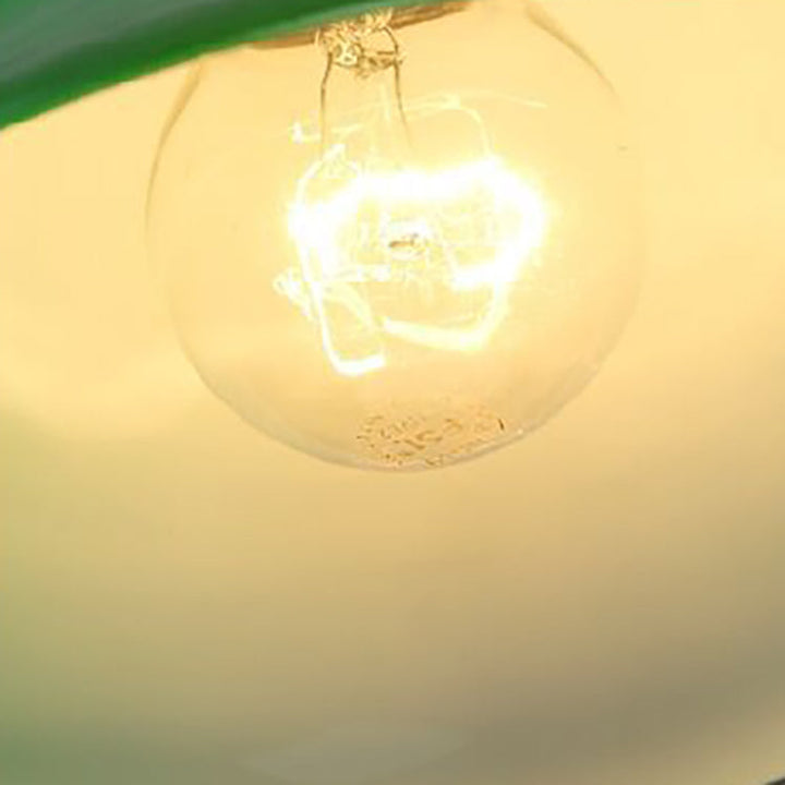 Pantalla de vidrio ahumado verde esmeralda retro contemporánea de 1 luz para lámpara colgante para comedor 