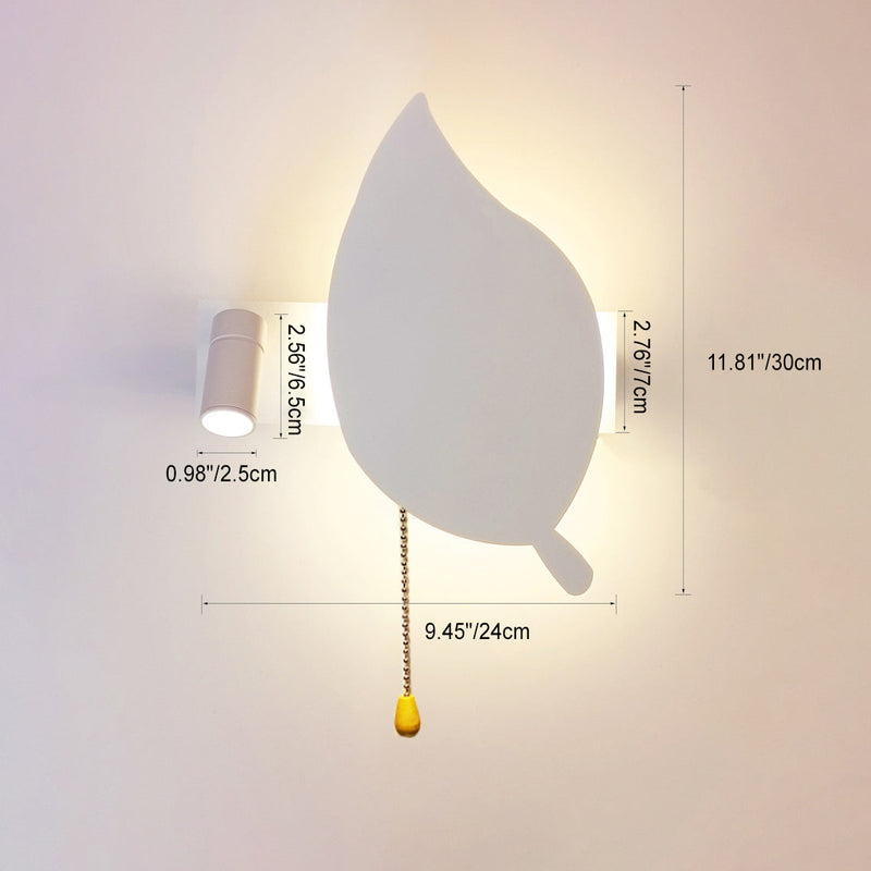 Moderne minimalistische runde Blatt Eisen Aluminium Acryl LED Wandleuchte Lampe für Wohnzimmer 