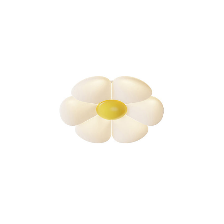 Zeitgenössische kreative Daisy Flower PE Eisen LED Unterputz Deckenleuchte für Schlafzimmer 